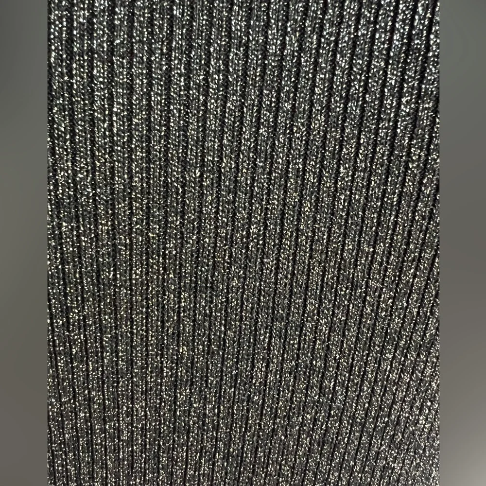 Antonio Melani Silver Lurex Pleaded Sweater Midi Dress - Picture 4 of 11